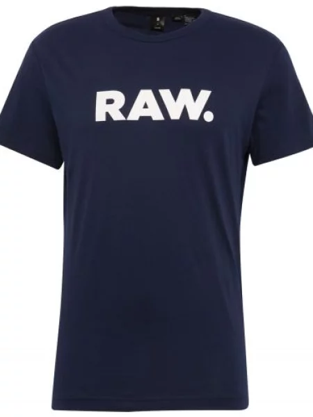 G-STAR Tricou Holorn albastru noapte alb