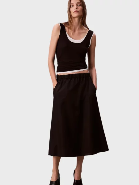 Джинсова спідниця Calvin Klein Jeans чорна