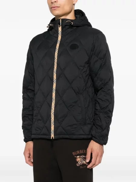 Geacă Burberry cu glugă negru