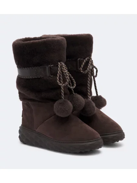 Botine Jimmy Choo din piele de căprioară cu platformă maro