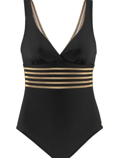 LASCANA Costum de baie întreg galben auriu negru