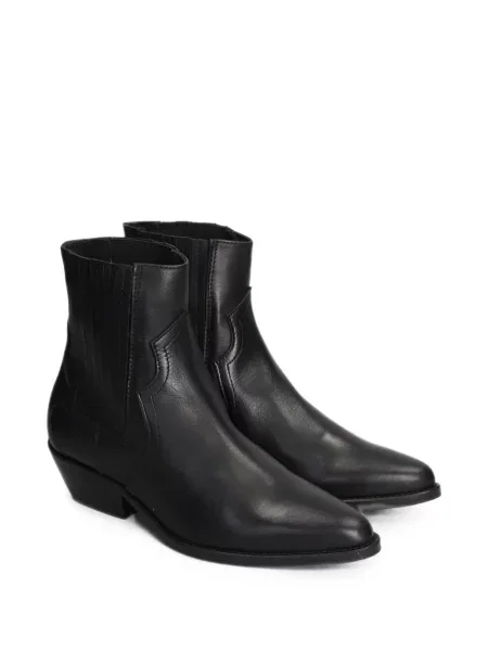 Botine Julie Dee din piele negru