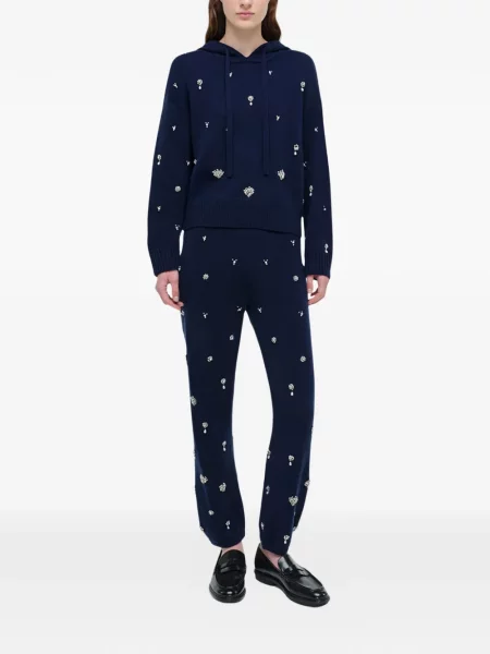 Spodnie Simkhai z kryształkami niebieskie