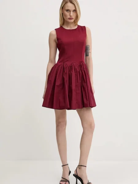 Сукня Never Fully Dressed Mini Monika mini розкльошена бордовий