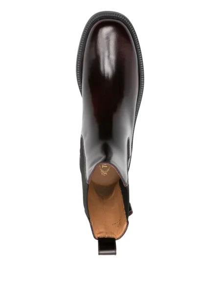Botine chelsea Tod's din piele roșu
