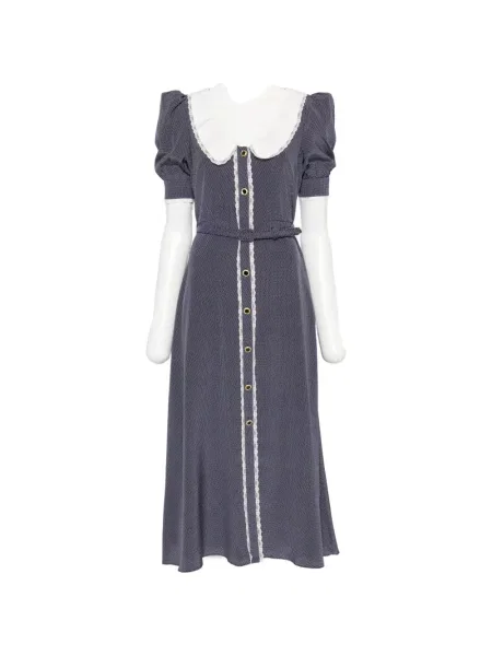 Rochie midi Alessandra Rich cu buline albastru