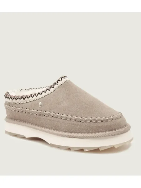 EMU Australia De piele mules încălțăminte Sharky Adventure Scuff cu adaos de lână bej