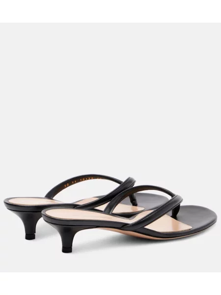 Chiloți tanga Gianvito Rossi din piele negru