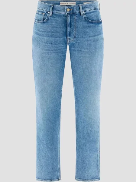 Прямые джинсы Guess голубые