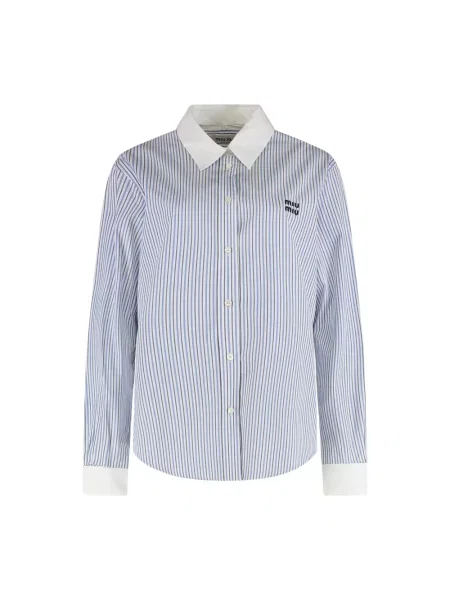 Wielobarwność koszula Miu Miu w paski