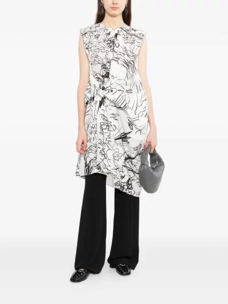 Rochie Jnby cu model floral cu imagine alb