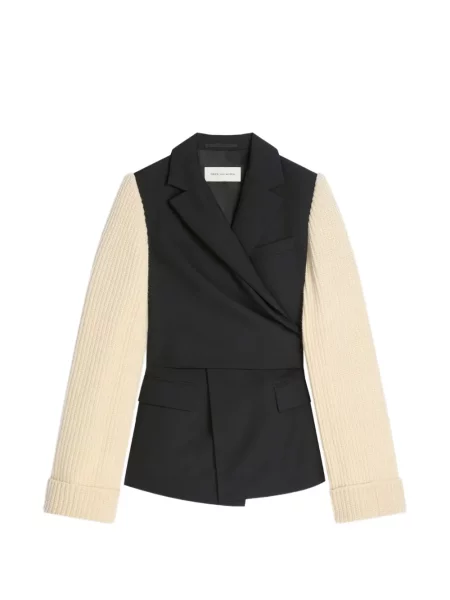 Sacou Dries Van Noten de lână negru