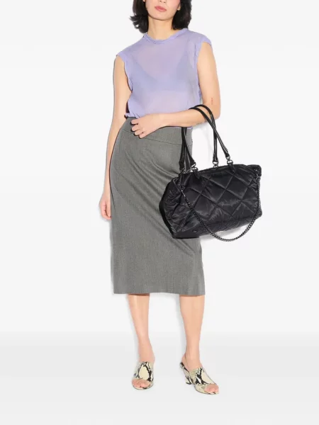 Matlasat geantă shopper Mz Wallace negru