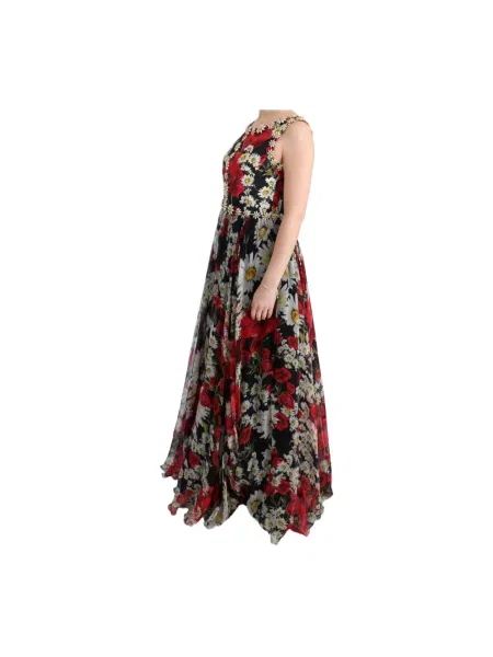 Sukienka maxi Dolce And Gabbana w kwiatki