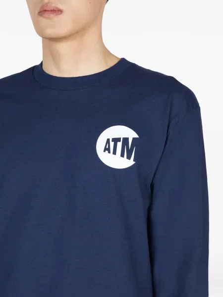 Lung tricou Dtf.nyc cu imagine albastru