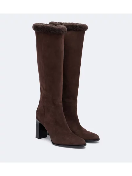 Cizme Jimmy Choo din piele de căprioară maro