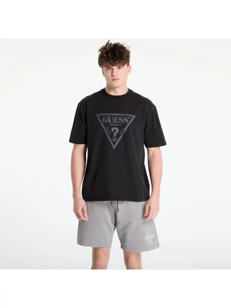 T-shirt GUESS Originals Front Logo T-Shirt Jet Black Multi M czarna