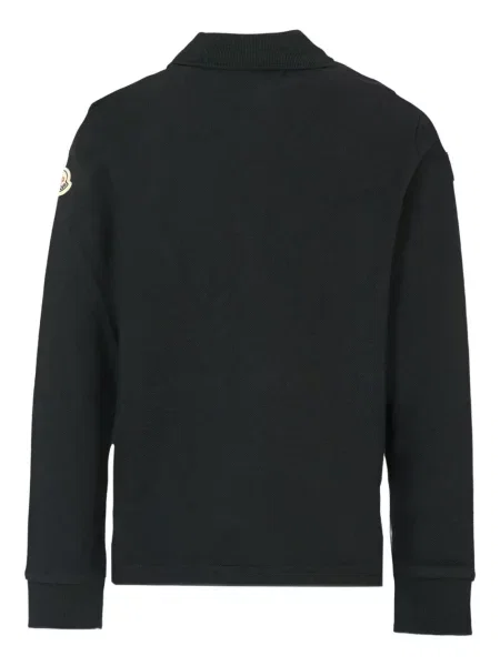 Koszulka polo dziecięca Moncler Enfant czarna
