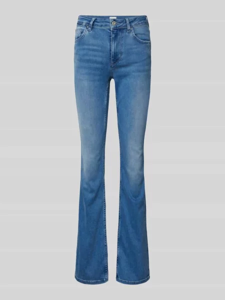Jeansy o kroju slim fit z poszerzaną nogawką i 5 model ‘Shelby’ Mustang niebieskie