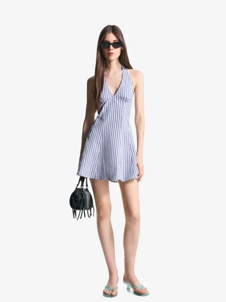 Bershka Rochie albastru alb