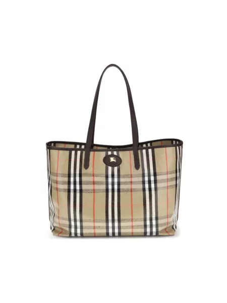Shopperka Burberry skórzana beżowa