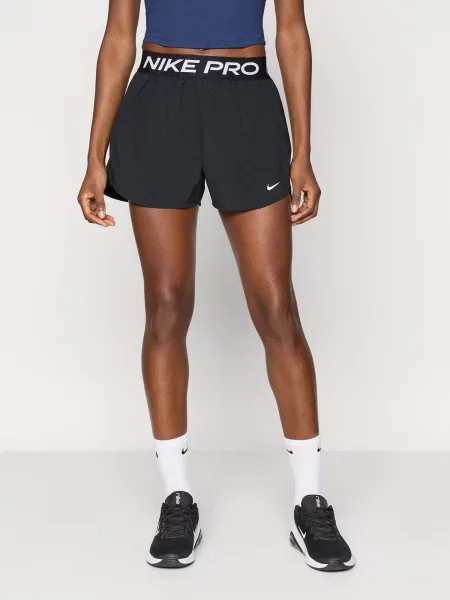 NIKE Športne hlače Pro svetlo siva črna