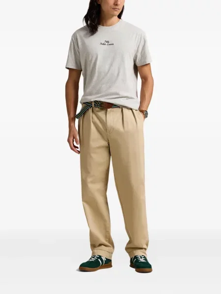 Ριγέ polo Polo Ralph Lauren με κέντημα γκρι
