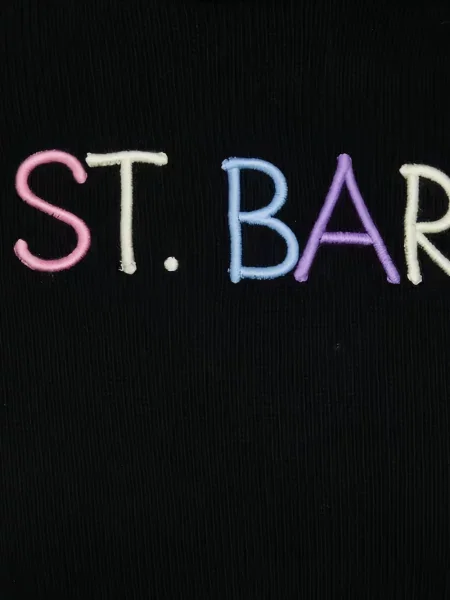 Hanorac cu glugă Mc2 Saint Barth cu broderie negru