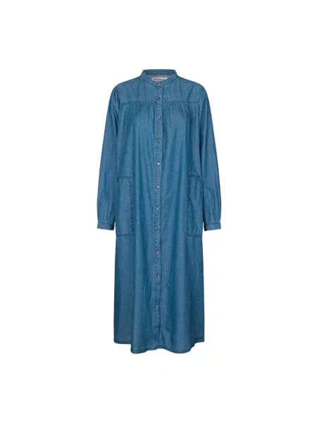 Sukienka Lollys Laundry z długim rękawem niebieska