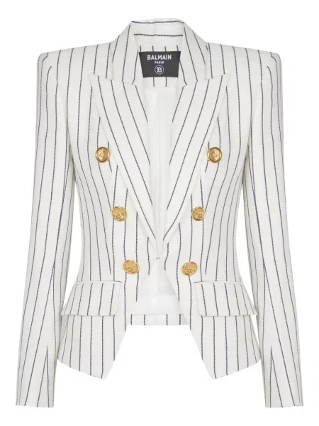 Dungat subțire sacou Balmain alb