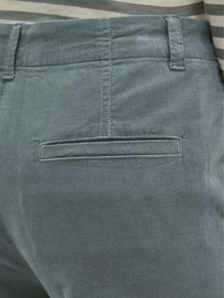 Spodnie sztruksowe o kroju straight fit z bawełnianej mieszanki Model LANDE WIDE' Marc O'polo niebieskie