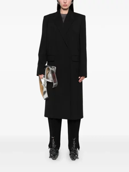 Palton Mugler de lână negru