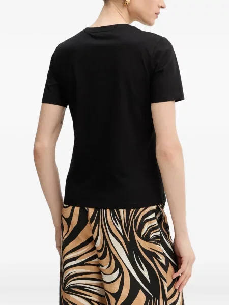 Tricou Twinset cu model floral negru