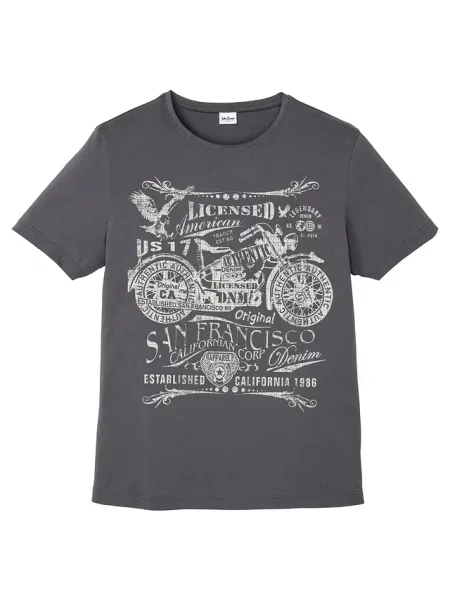T-shirt z czystej bawełny szara