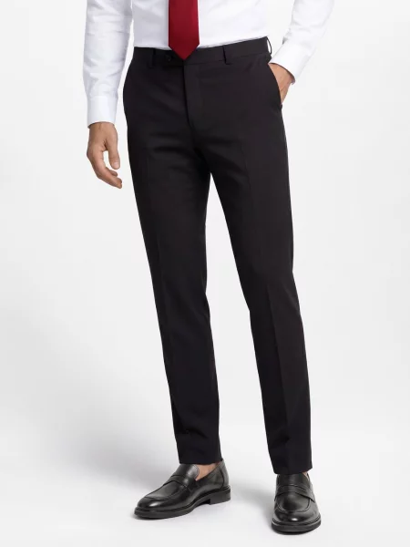 Finshley & Harding spodnie garniturowe Mężczyźni Regular Fit 25 czarny