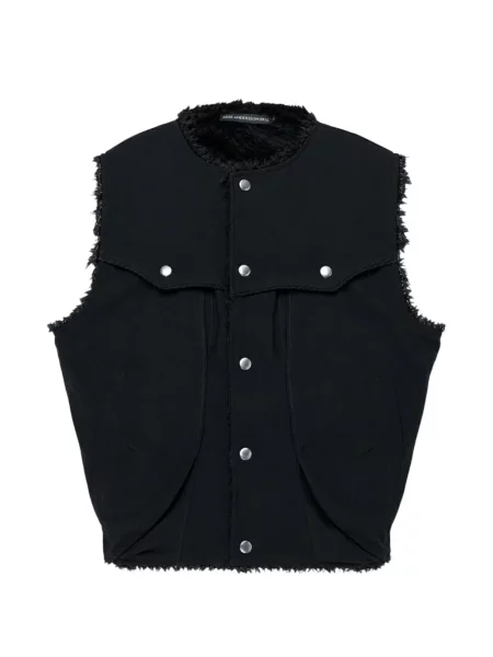Vestă Andersson Bell cu tepi din piele de oaie negru