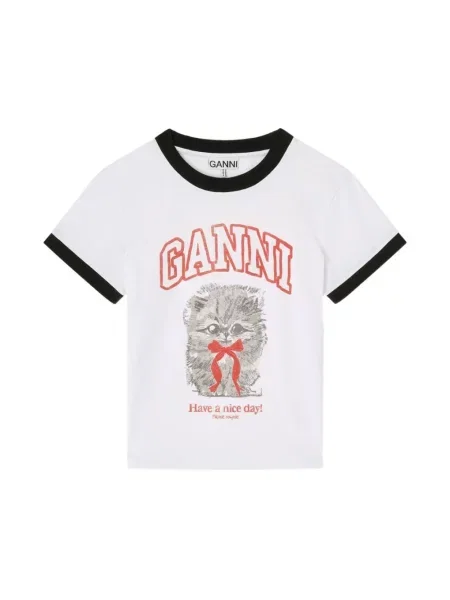 Koszulka Ganni biała