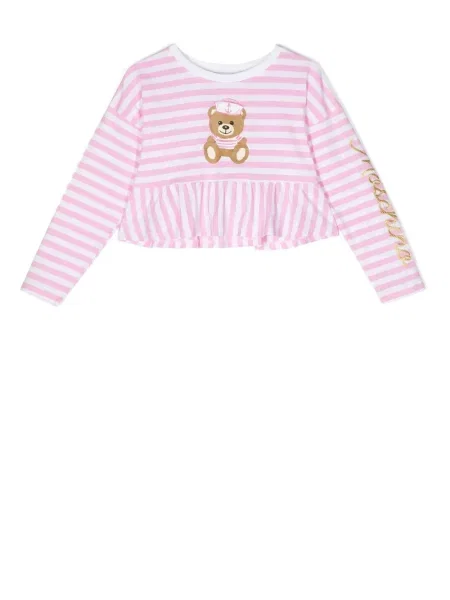 Top dziecięcy Moschino różowy