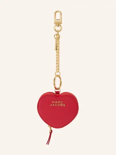 Marc Jacobs Akcesoria Kobieta Różowy ONE SIZE Skóra Brelok do kluczy z zawieszką w kształcie saszetki na ciasteczka czerwona