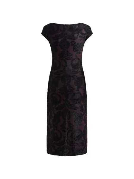 Rochie midi Etro cu model paisley din jacard negru