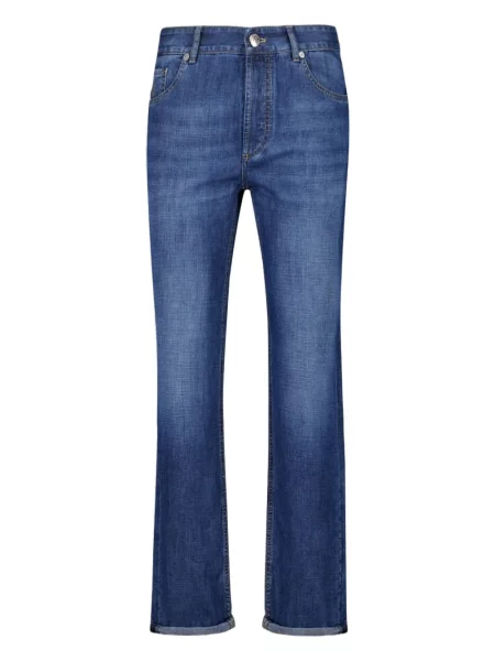 Straight fit džíny Brunello Cucinelli modré
