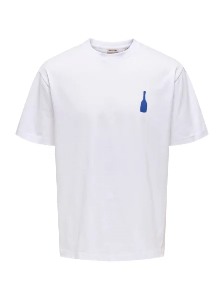 Only & Sons Tricou ONSFRED ELEGANTS albastru / roșu intens alb