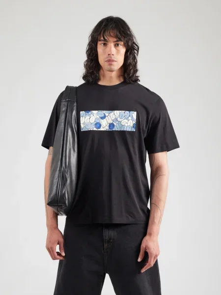 HUGO Tricou Nurix negru