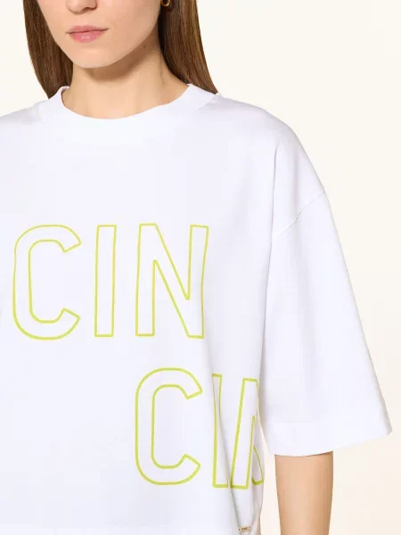 Cinque Tričko Citiana S Rukávem / neonově zelená bílá