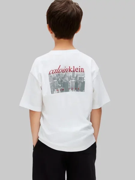 Calvin Klein Jeans tričko detské biela