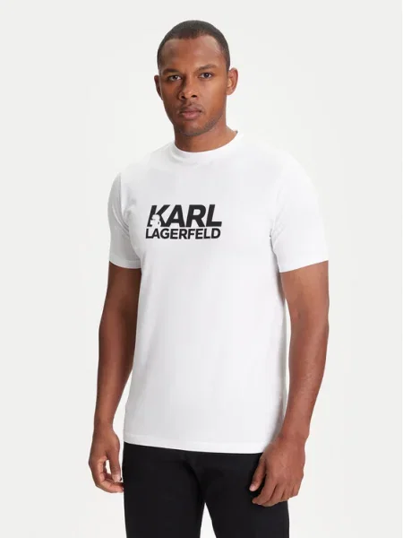 Тениска Karl Lagerfeld с принт бяло
