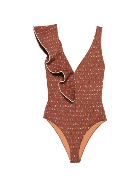 Sacou Johanna Ortiz cu imagine cu model paisley maro