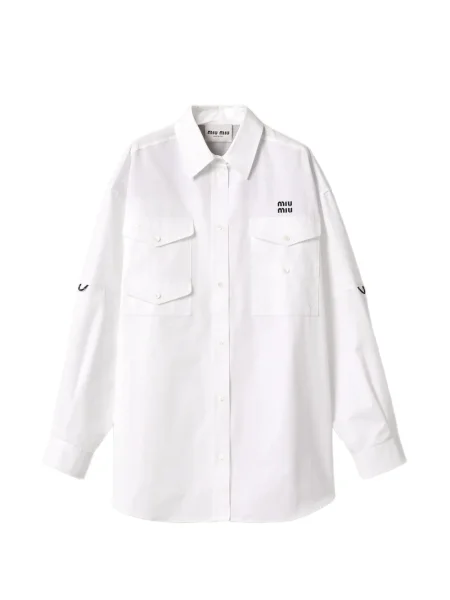 Cămașă Miu Miu cu broderie alb