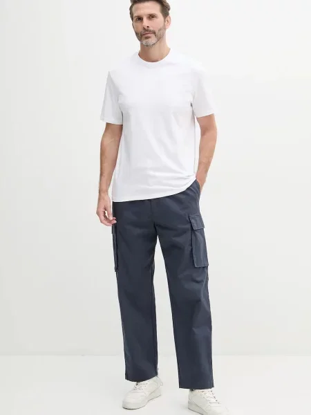 Krátky tričko Calvin Klein Jeans s krátkymi rukávmi biela