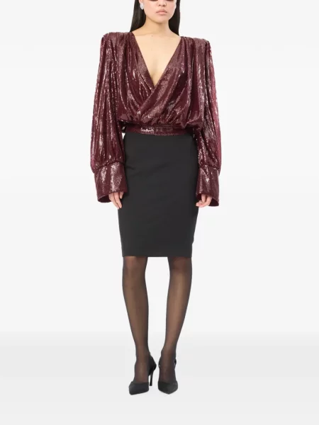 Fustă midi Rotate Birger Christensen negru